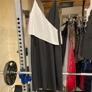 Black and white spaghetti strap dress